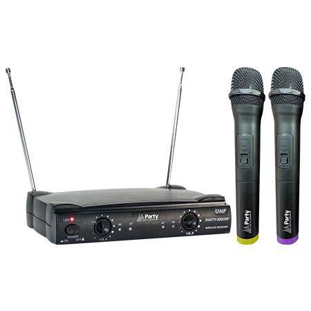 Set 2 microfoane wireless UHF 863.2 864.2 MHZ, PARTY-200UHF