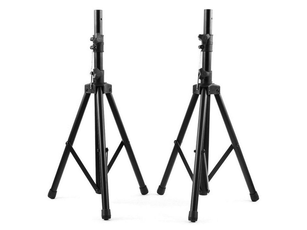 Set 2 suporturi boxe reglabile, metal, 72-130 cm, sarcina max. 30 kg, trepied pliabil, tub 35 mm, negru, BOOSV50