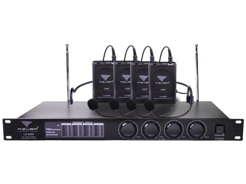 Set 4 microfoane wireless cu casca MIK2028C