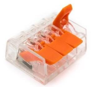 Set conector 4 poli tip WAGO pentru doza 0,2 - 4mm fir litat 10 bucati