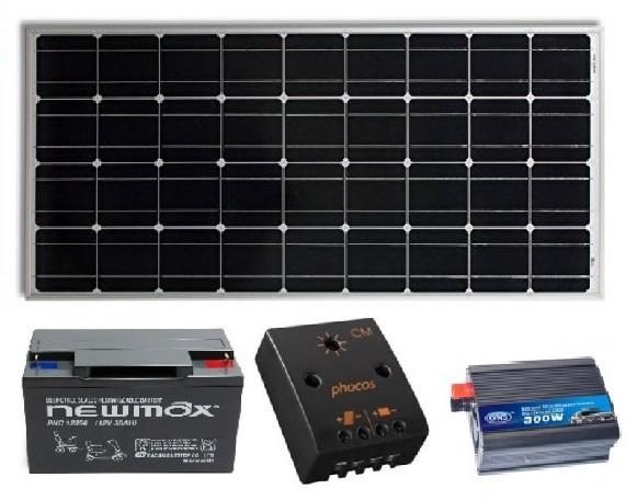 Set electroalimentare 100W pentru automatizari porti 220V cu panou solar