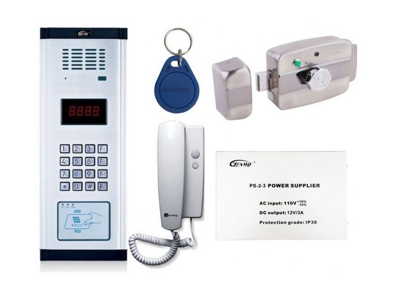 Set interfonie scara de bloc 20 apartamente Genway