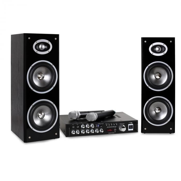 Set karaoke, Boxe si amplificator cu microfoane wireless
