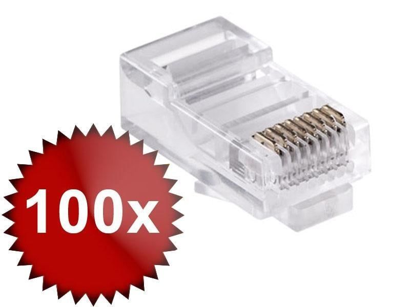 Set mufa RJ45 UTP/ FTP cu 8 pini 100 bucati, TEL0004Ax100