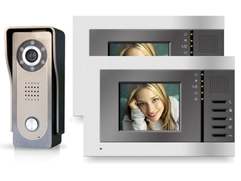 Set videointerfon color 2 monitoare Genway FS7V3X2