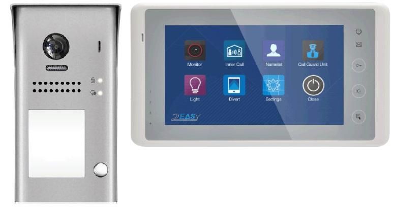 Set videointerfon montaj aplicat cu monitor 7 inci 2 fire