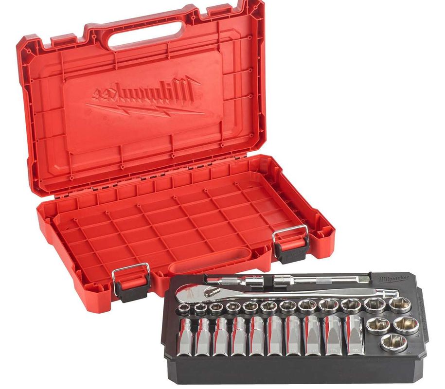 Set antrenor cu clichet si chei tubulare Milwaukee, constructie metalica, 4932471864