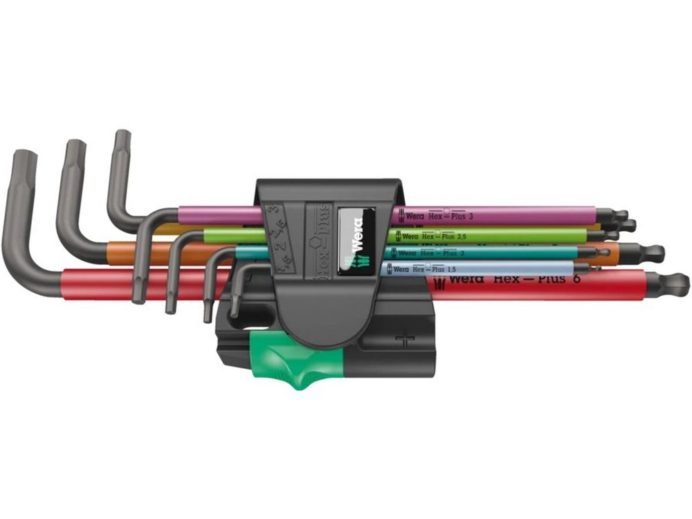 Set chei imbus Wera 950/7 Hex-Plus multicolore, metrice, rezistente la abraziune, cap sferic, 5022534001
