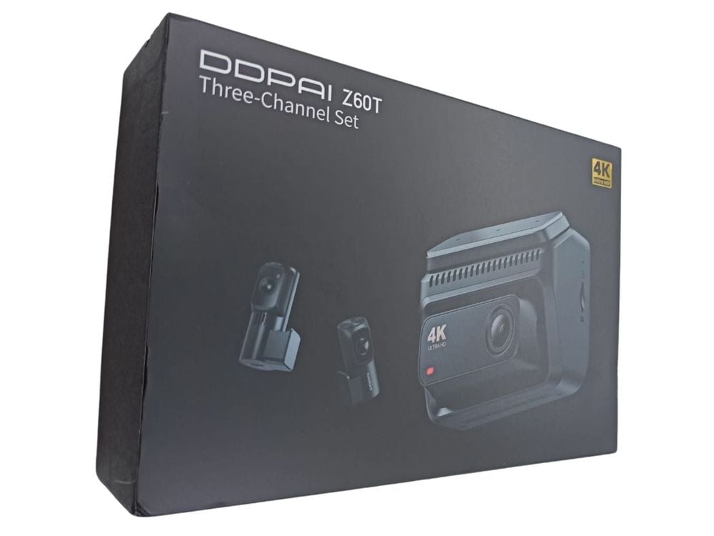 Set complet cu 3 camere Auto DDPAI-Z60T-R1, Rezolutii 4K, 2K si Full HD, HDR, Wi-Fi 6, Supercapacitor