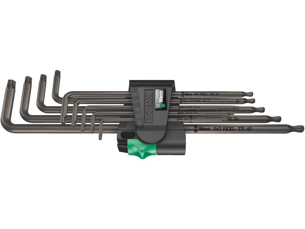 Set de chei unghiulare 967/9 TX XL 1 TORX Wera, material rezistent, cap sferic, 5024460001