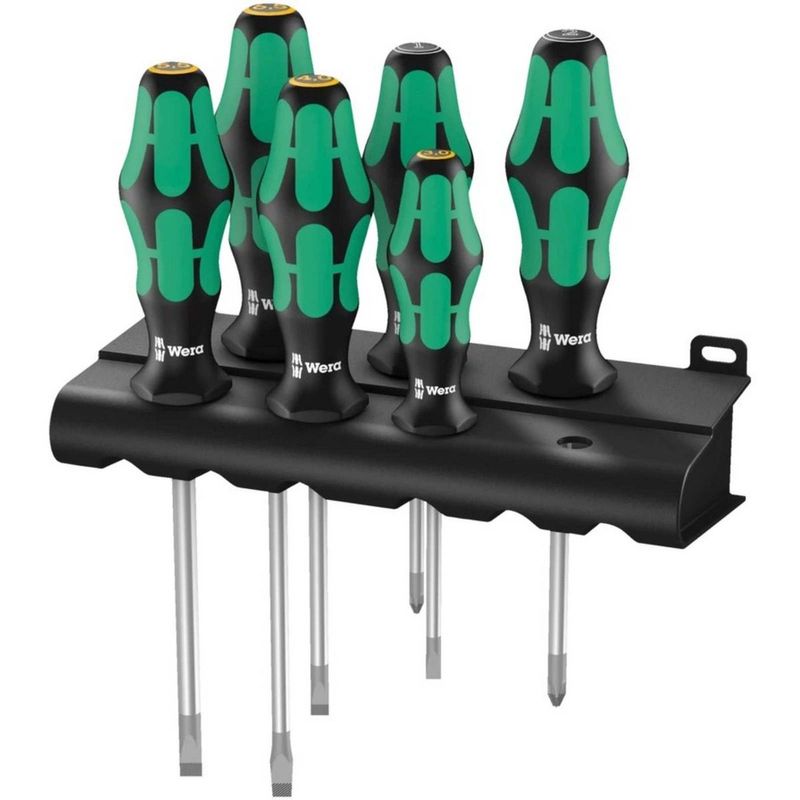 Set 6 surubelnite Kraftform Plus Lasertip Wera, cu suport, protectie anti-rasturnare, 5105656001