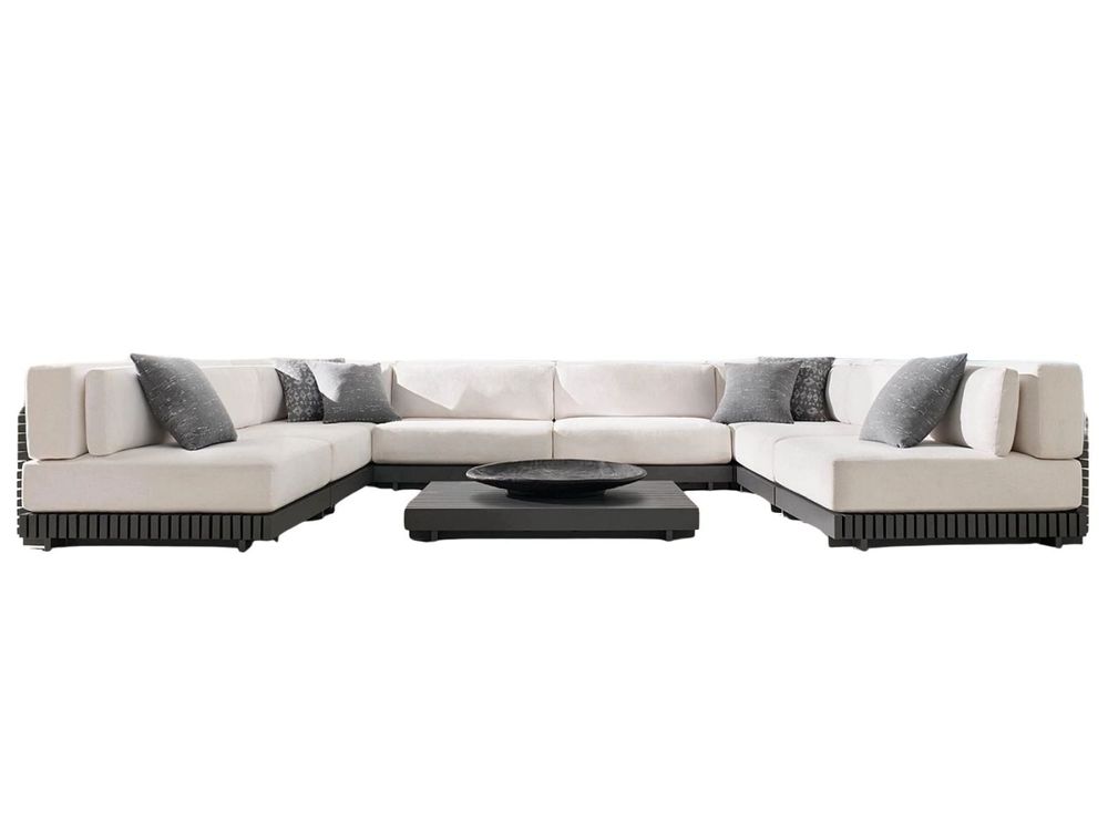 Set mobilier terasa/gradina Virtuoso SET KYOTO RHO, aluminiu 6063, 2x coltare, 6x fotolii, 1x masuta, perne incluse, rezistent la apa