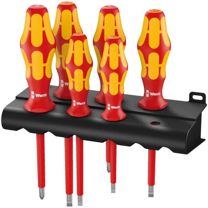 Set surubelnite 160 i/6 Kraftform Plus seria 100 Wera, 6 piese, zone de prindere, lame izolate, 5006145001
