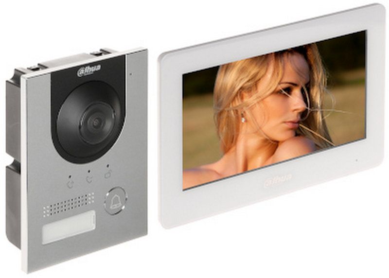 Set videointerfon IP, Dahua, 2 MP, 7", iluminator IR, KTD01(F)