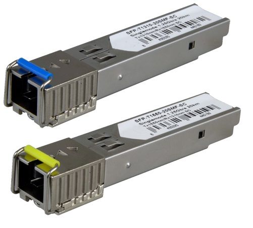 Set module SFP Single mode WDM conector SC, 20 KM, Safer SFP-TR1513-20SMF-SC