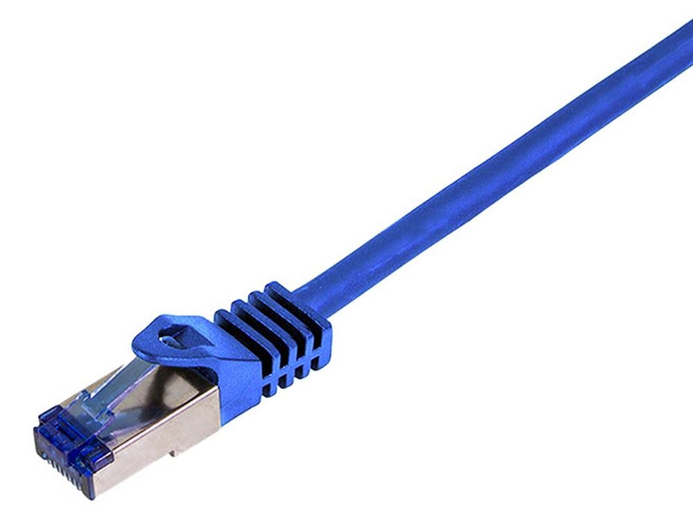 Patchcord S/FTP Cat 6A, 0.25m, albastru, SFTP6A-0.25M-B, SAFER