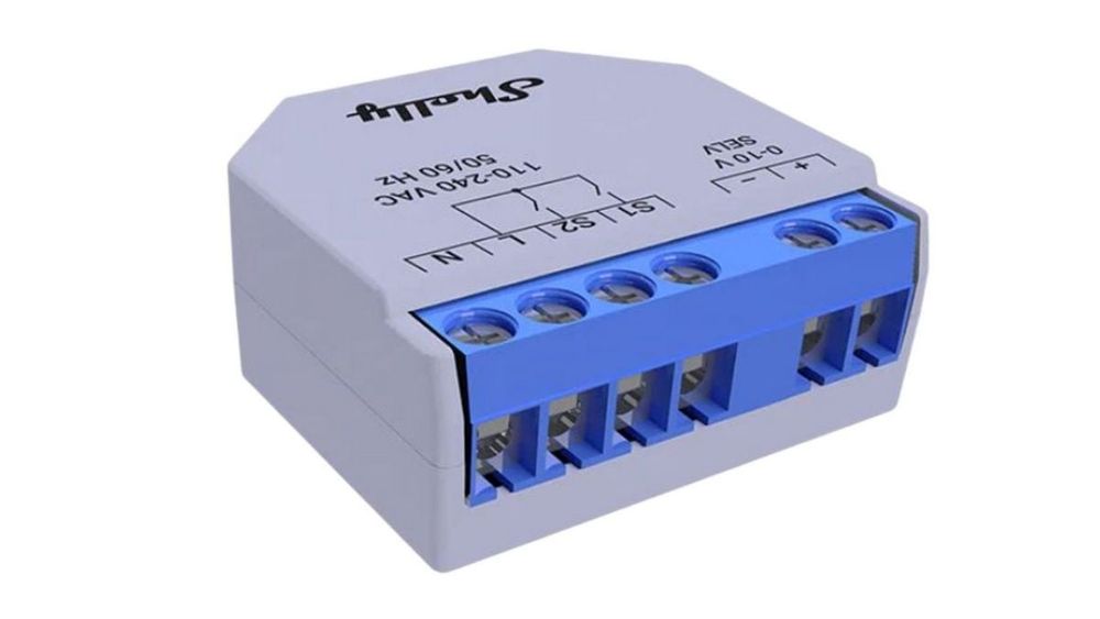 Dimmer lumini si valve Shelly Plus 0-10V Dimmer, Wi-Fi, Bluetooth, control din aplicatie, montare perete