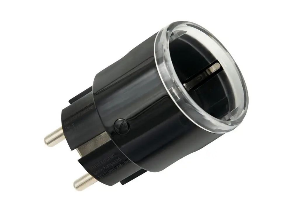 Priza inteligenta interior Shelly Wave Plug S, Z-Wave 800, contor energie, 12A 2500W, neagra, IP20