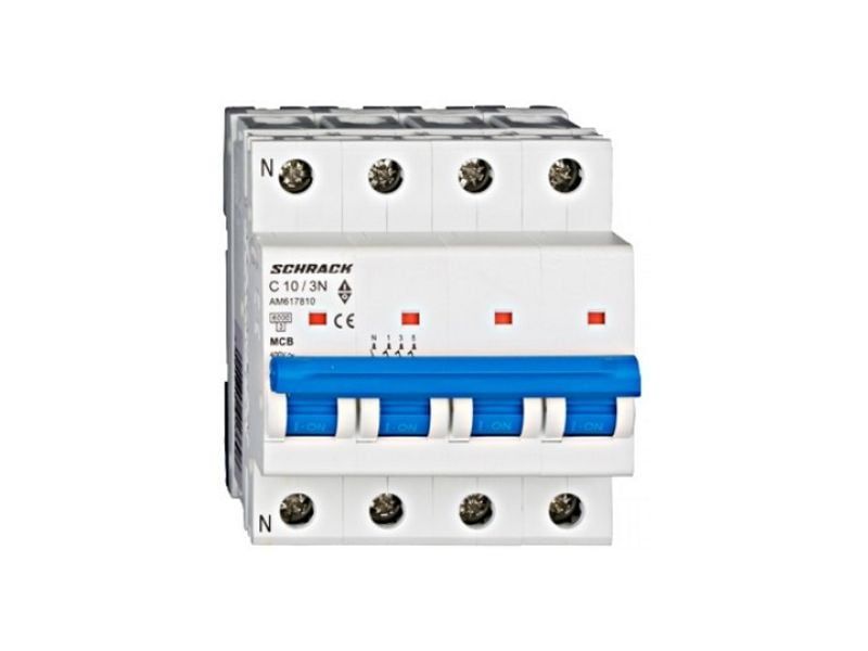 Siguranta automata 3P+N C10A 6kA SCHRACK AM617810