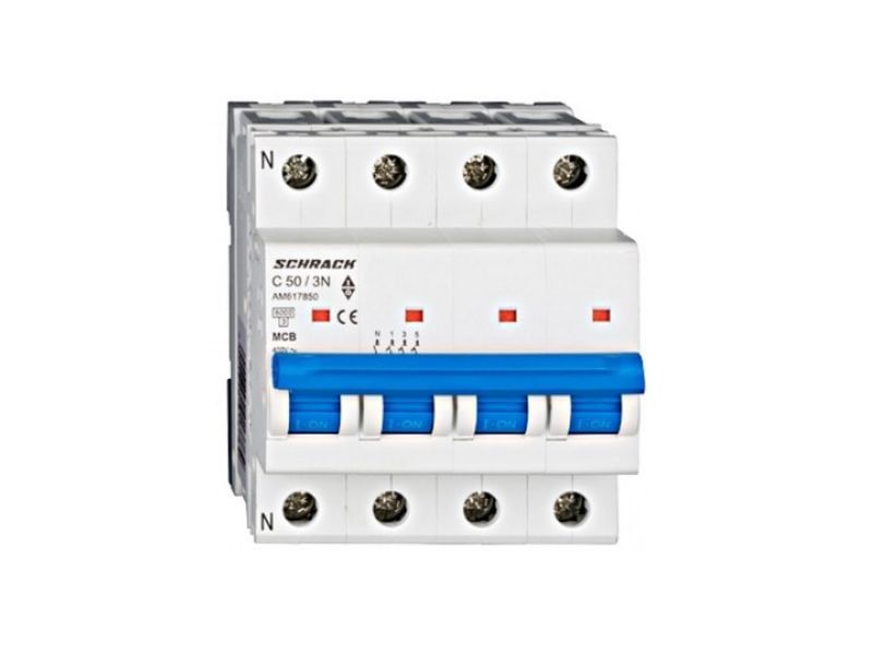 Siguranta automata 3P+N C50A 6kA SCHRACK AM617850