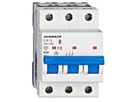 Siguranta automata tripoalara 6A, 6kA Schrack AM617306