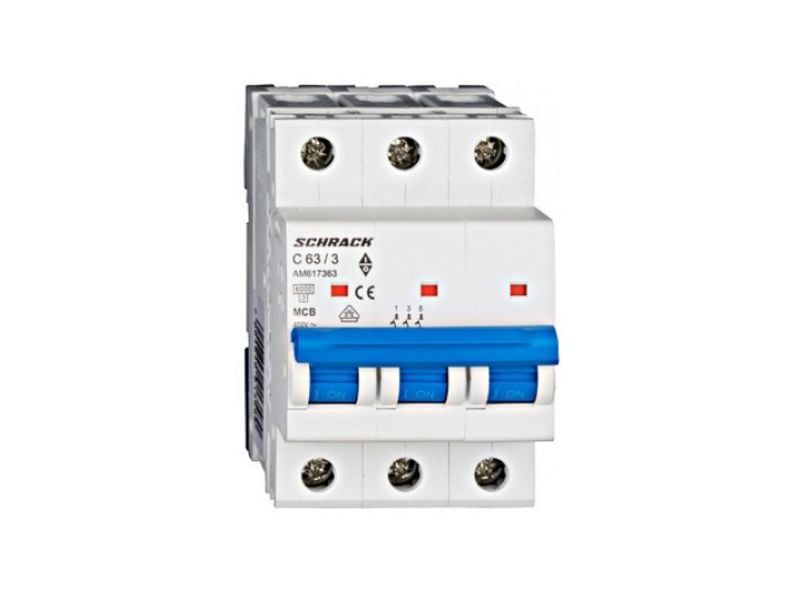 Siguranta automata tripoalara C63A 6kA Schrack AM617363