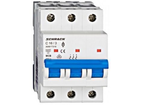 Siguranta automata tripolara C16A 6 kA SCHRACK AM617316