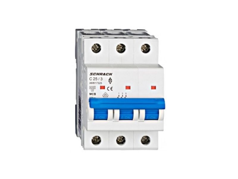 Siguranta automata tripolara C25A 6kA SCHRACK AM617325