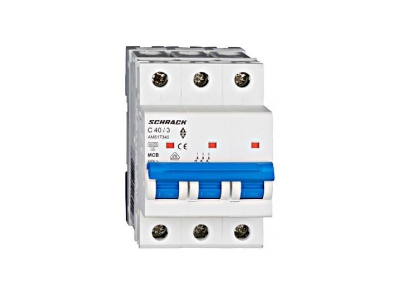 Siguranta automata tripolara C40A 6kA Schrack AM617340