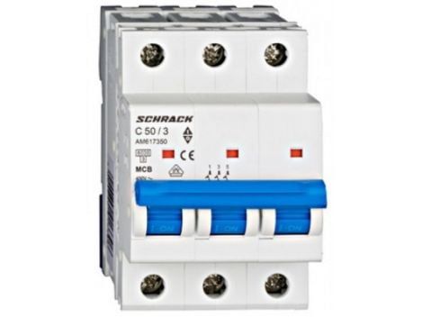 Siguranta automata tripolara C50A 6kA Schrack AM617350