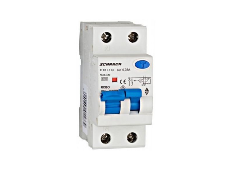 Siguranta diferentiala 1P+N C10A 6kA 30mA Schrack AK667610