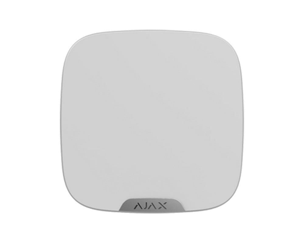 Sirena wireless de exterior cu capac, 868 MHz, LED cu lumina rosie, 113 dB, alba, AJAX, StreetSiren DoubleDeck WH