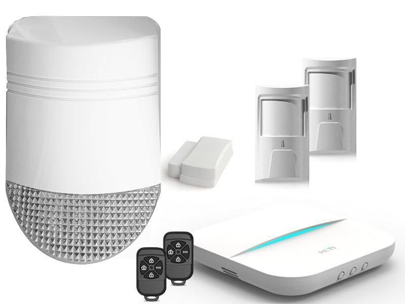 Sistem de alarma Heyi wireless GSM, Wi-Fi, 3 zone, Android/iOS, TCP/IP HEYI-W20-2PIR