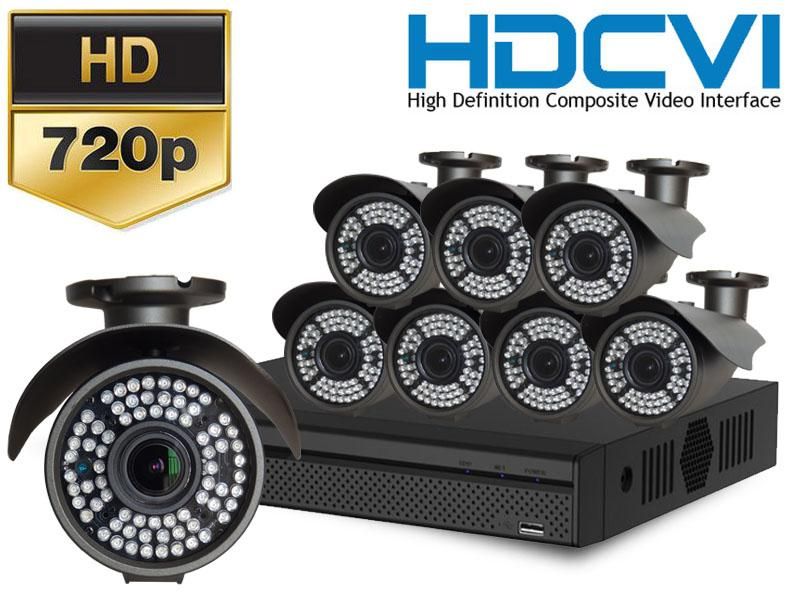 Sistem de supraveghere HDCVI 8 camere exterior IR 60 Metri