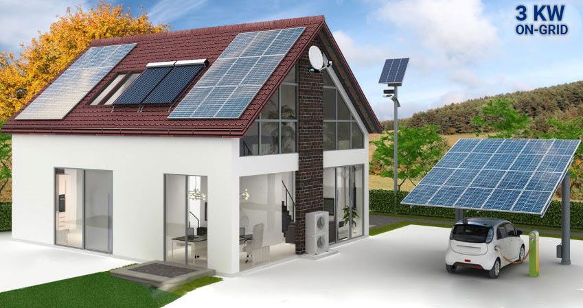 Sistem fotovoltaic Monofazat ON GRID 3KW cu panouri LONGI 450W, Invertor Growatt si acesorii 3KW-ONGRID_INST