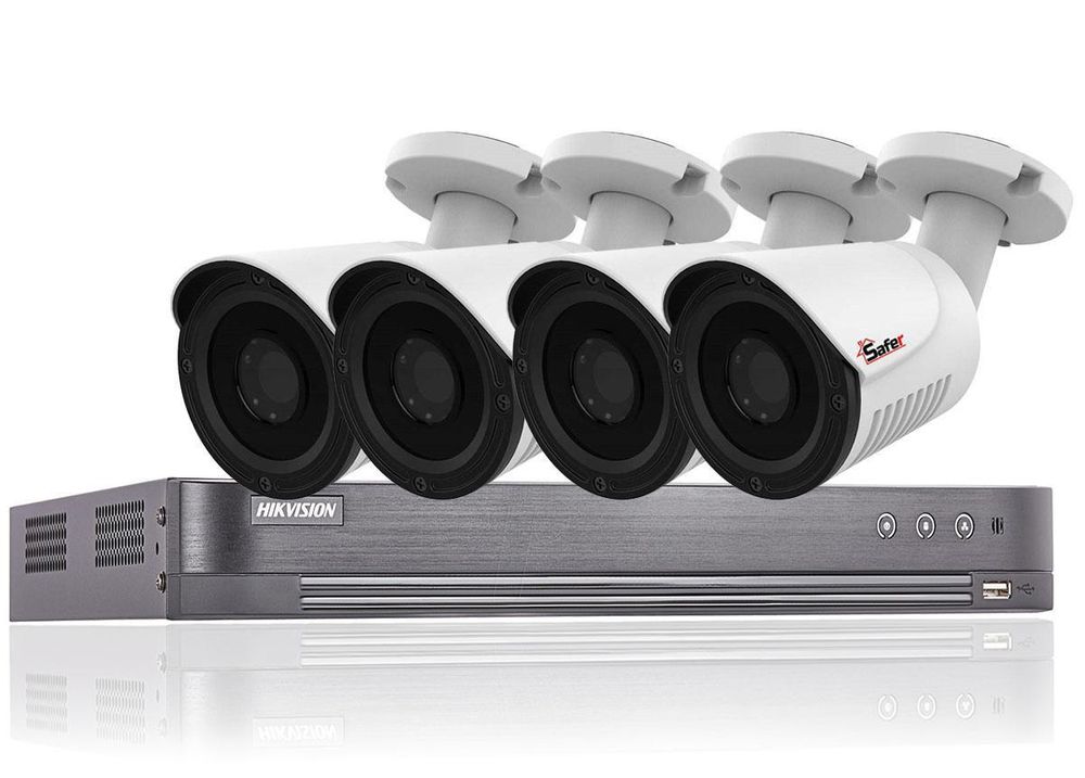 Sistem supraveghere 4 camere 8 MP si DVR Hikvision