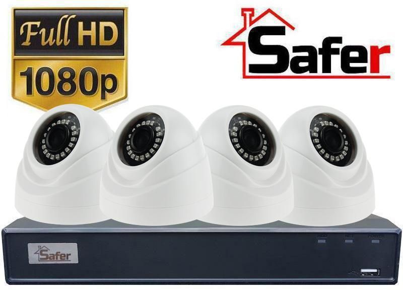 Sistem supraveghere 4 camere dome FULL HD 1080p Safer