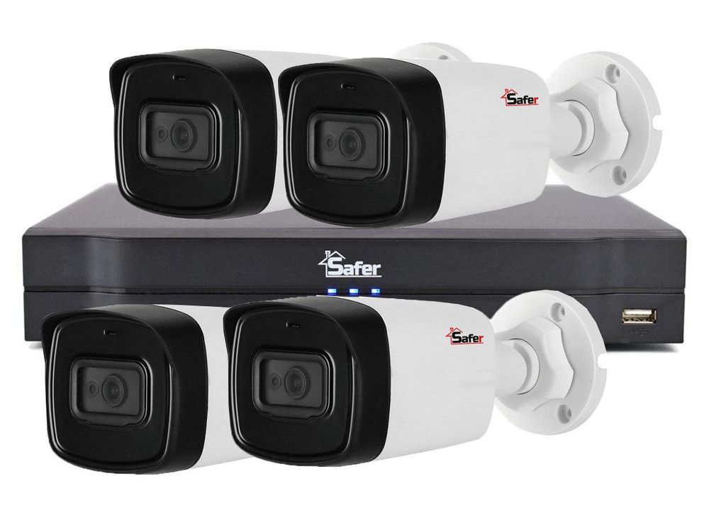 Sistem supraveghere FULL HD Safer, IR 80M, metal, lentila 3.6 mm
