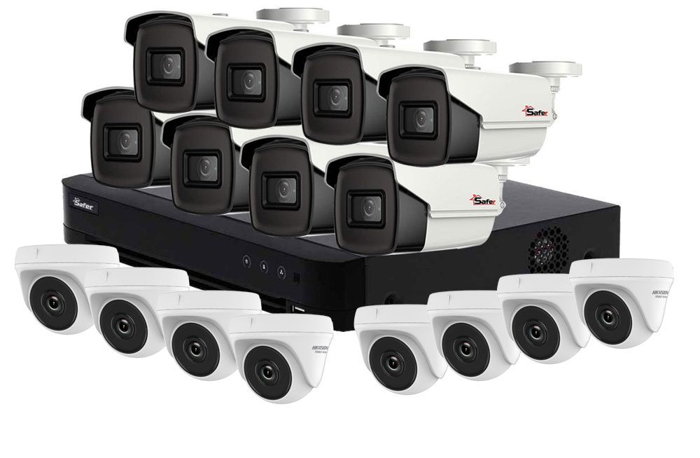 Sistem supraveghere mixt 16 camere interior si exterior, rezolutie 2K SAF16XMIXT5MP