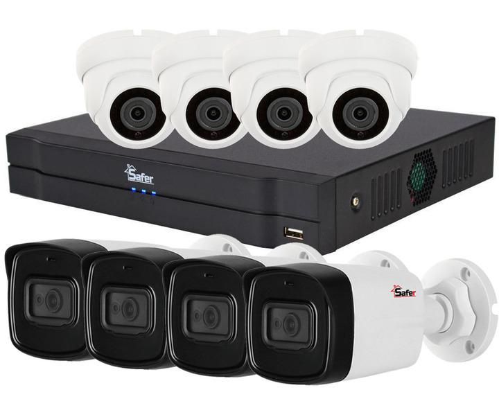 Sistem supraveghere mixt 8 camere rezolutie FULL HD