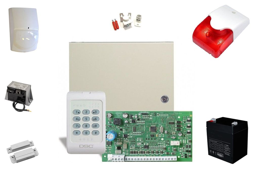 Sistem de alarma DSC de interior 2 zone PC1404 KIT1404INT