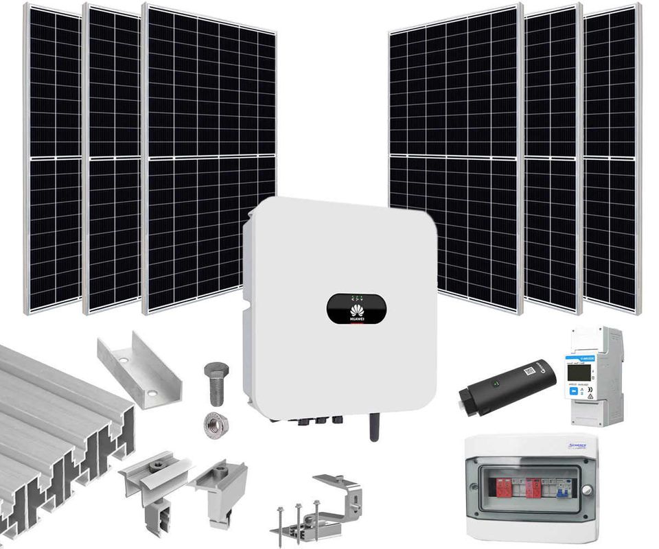 Sistem de alimentare cu energie solara, 3KW, Monofazat, Hibrid, KIT3KW-MONO-HUAWEI460