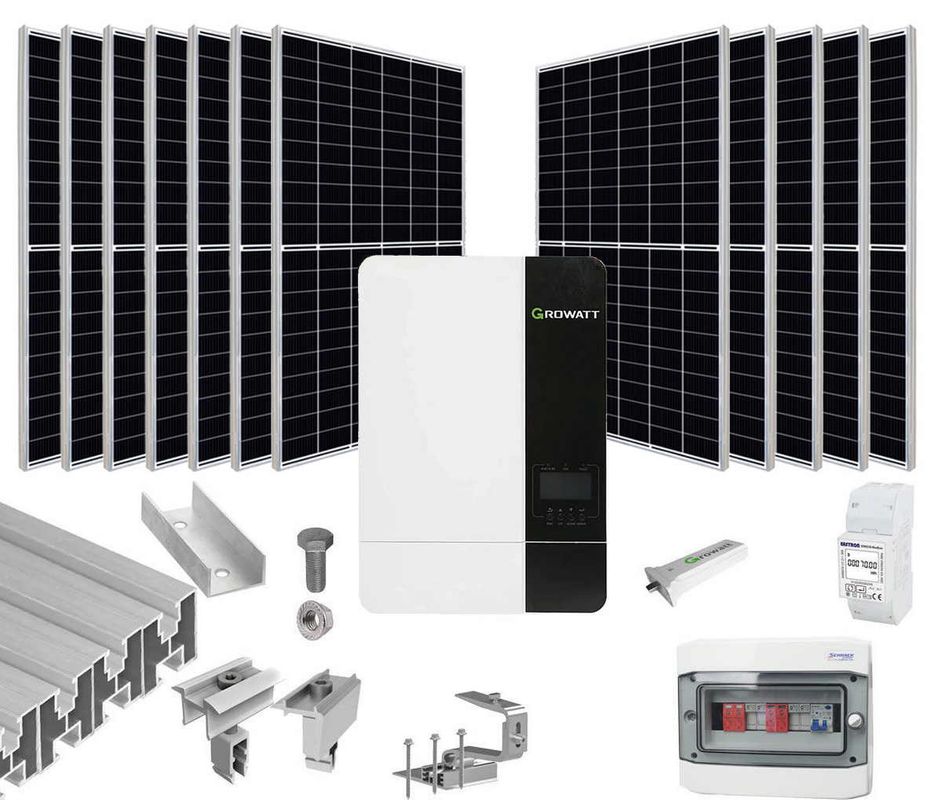 Sistem de alimentare cu energie solara, 5KW, Monofazat, OFF-Grid, KIT5KW-MONO-GR-455-OFF