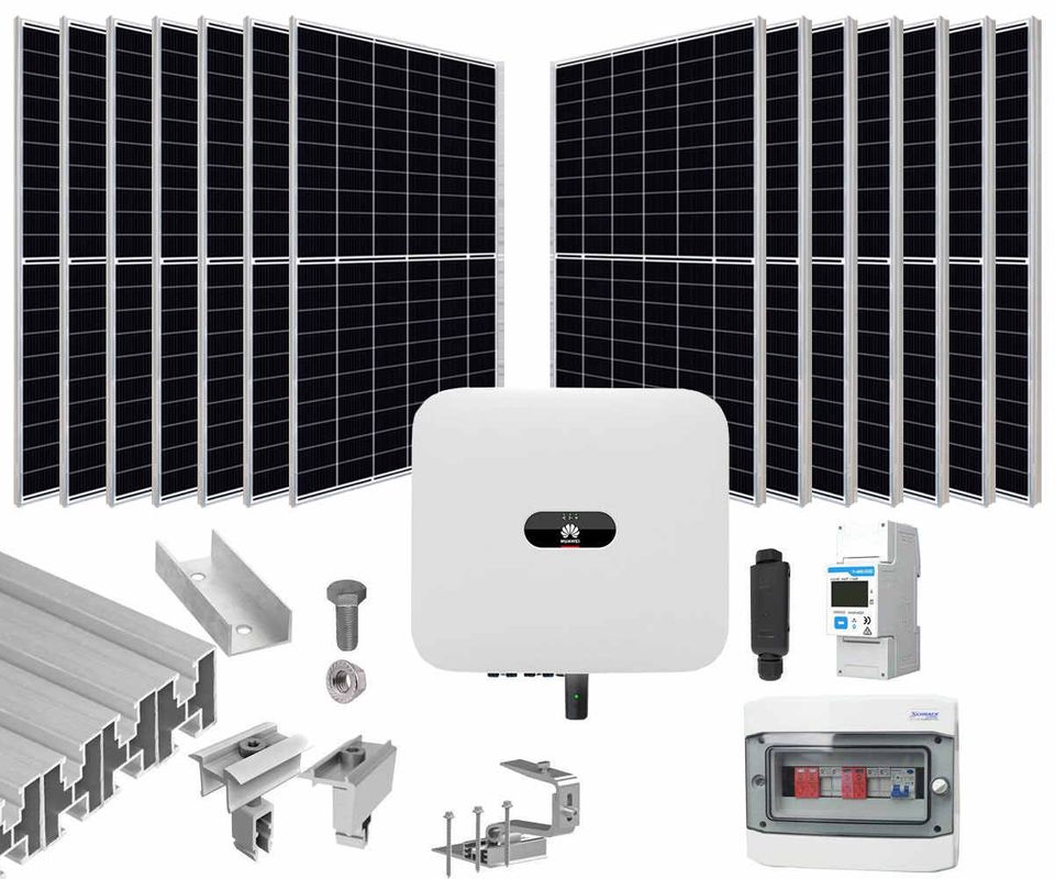 Sistem de alimentare cu energie solara, 6KW, Monofazat, Hibrid KIT6KW-MONO-HUAWEI455