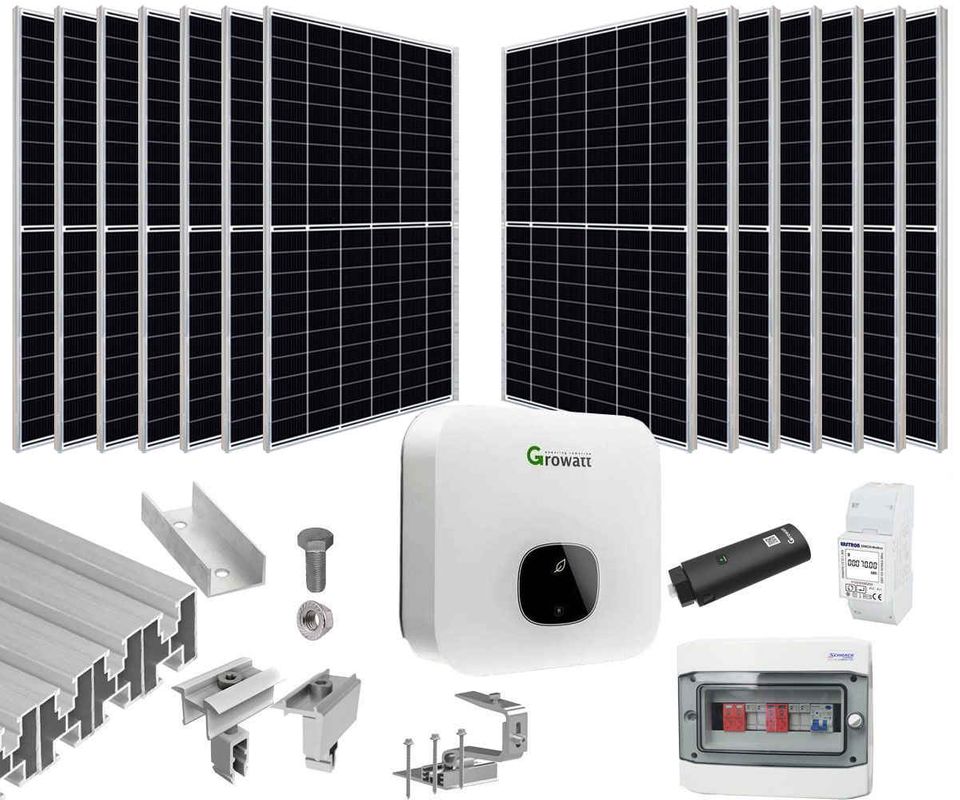 Sistem de alimentare cu energie solara, 6KW, Monofazat, On-Grid, KIT6KW-MONO-GR-455