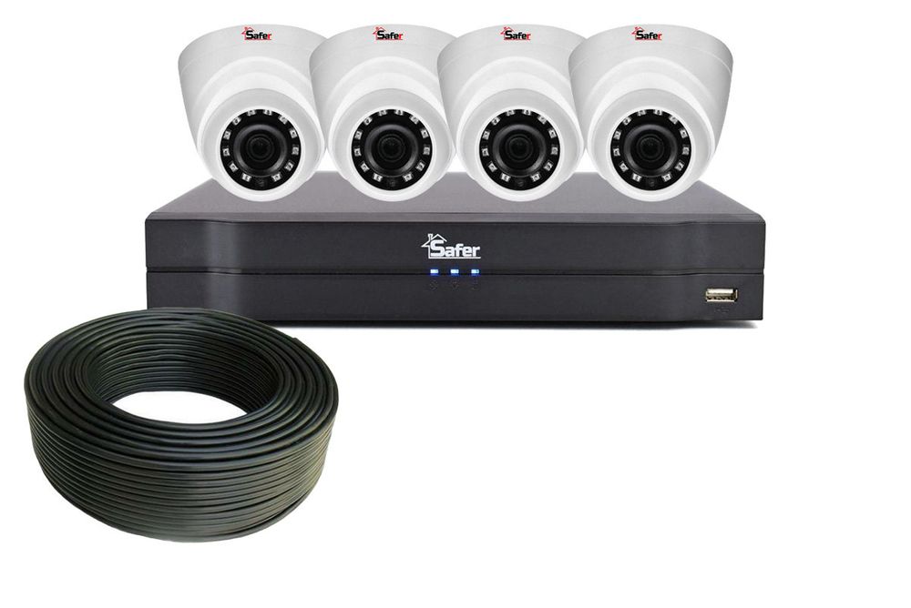 Sistem de supraveghere 4 camere dome de 8MP, IR 20m, KIT4INT5MPX-1