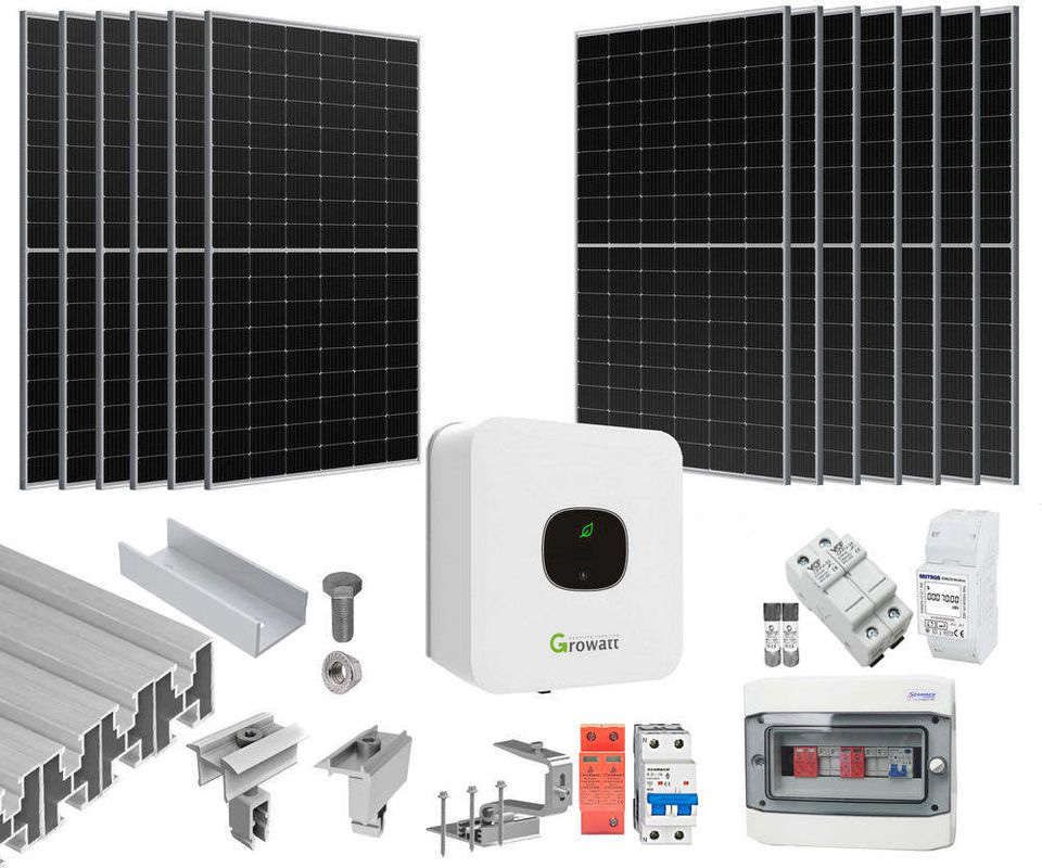 Sistem fotovoltaic ON-GRID 5KW, monofazat, montaj pe acoperis din tigla, KIT5KW-MONO-GR-380