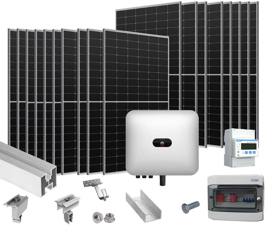 Sistem fotovoltaic ON-GRID 6KW, trifazat, montaj pe acoperis din tigla, KIT8KW-3FAZE-HUAWEI455