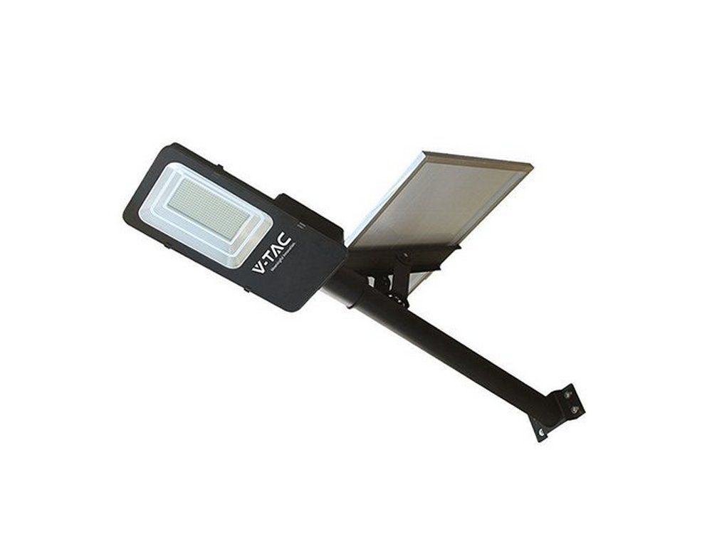 Lampa stradala solara hibrida LED V-TAC, 50W, 4000 Lm, 6500K, baterie 50.000mAh, aluminiu, IP65, SKU-23579