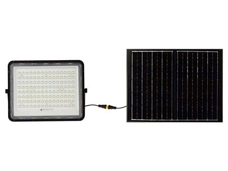 Reflector LED cu panou solar 20W, 1800lm, culoare lumina alb rece, IP65, telecomanda, aluminiu negru, V-Tac SKU-7827